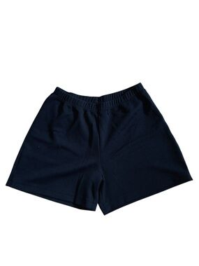 Vintage Unisex ATHLETIC WORKS High Rise Knit Shorts Dark Navy Size Small